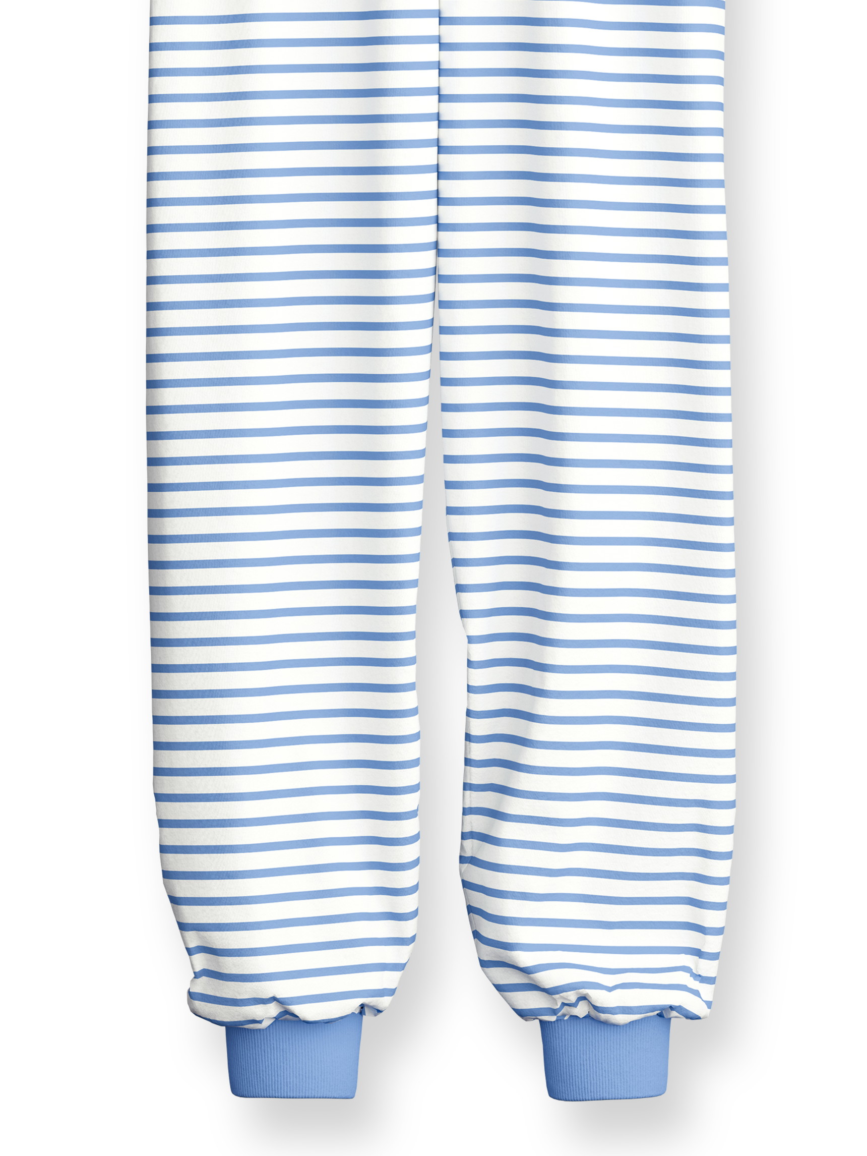 Kinder - Bündchen-Pyjama aus 100% Baumwolle in Violett, Gemustert aus Serie Kids Stripes von CALIDA, Vorderansicht, Weißer Hintergrund