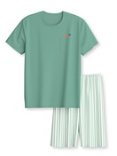 Kinder - Kurz-Pyjama aus 100% Baumwolle in Grün, Gemustert aus Serie Kids Easter von CALIDA, Vorderansicht, Weißer Hintergrund