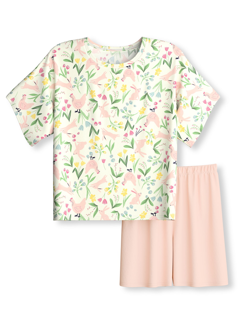 Multipack Kinder - Kurz-Pyjama aus 100% Baumwolle in Rosa, Gemustert aus Serie Kids Easter von CALIDA