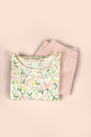 Kinder-Model trägt Kurz-Pyjama aus 100% Baumwolle in Rosa, Gemustert aus Serie Kids Easter von CALIDA, Zusatzbild