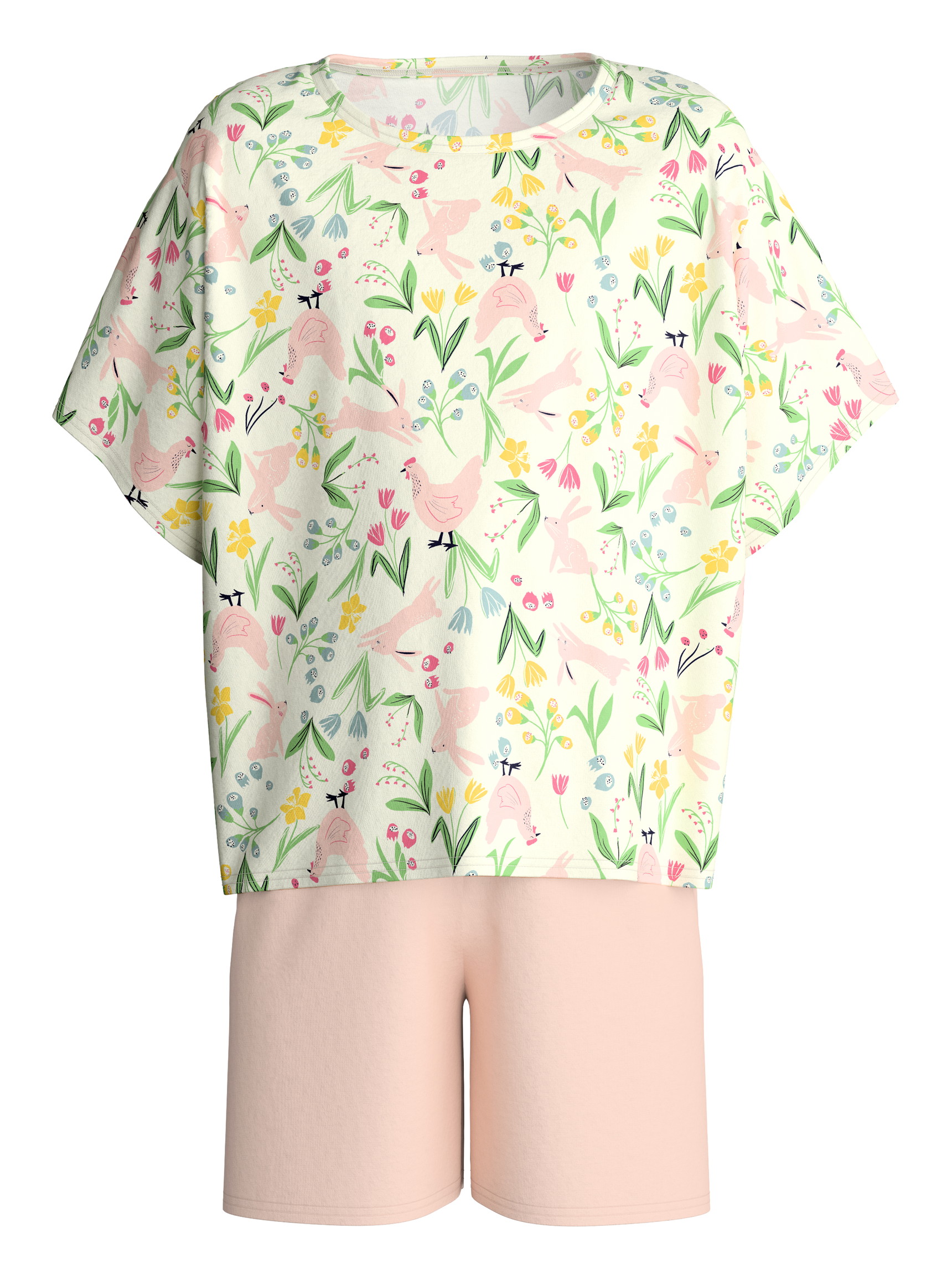 Kids - Short pyjamas in pure  cotton made of 100% Cotton in Pink, Patterned, from the Kids Easter series by CALIDA