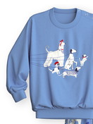 Kinder - Bündchen-Pyjama aus 100% Baumwolle in Violett, Gemustert aus Serie Toddlers Dog von CALIDA, Vorderansicht, Weißer Hintergrund