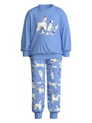 Kinder - Bündchen-Pyjama aus 100% Baumwolle in Violett, Gemustert aus Serie Toddlers Dog von CALIDA
