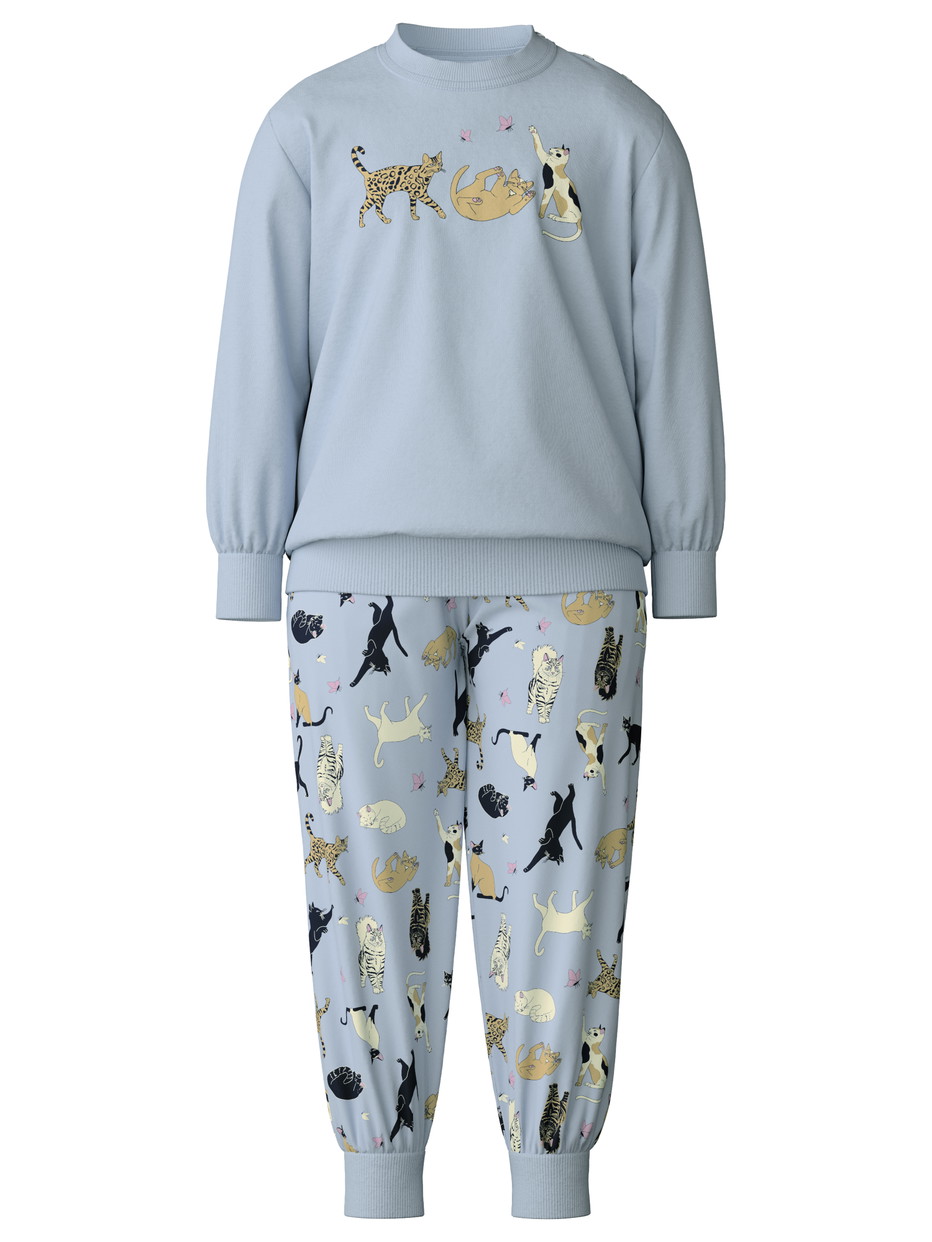 Kids - Pyjama with cuff made of 100% Cotton in Blue, , from the Toddlers Kitty series by CALIDA
