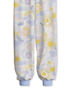 Enfant - Pyjama avec bords élastiques en 100% coton de couleur Bleu, Motif, de la série EDITION 85 de CALIDA, Vue de face, Fond blanc