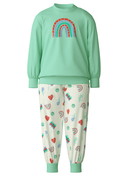 Kinder - Kinder Bündchen-Pyjama aus 100% Baumwolle in Türkis,  aus Serie Toddlers Doodle von CALIDA