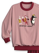 Kinder - Bündchen-Pyjama aus 100% Baumwolle in Rot, Motiv aus Serie Toddlers Outdoor von CALIDA, Vorderansicht, Weißer Hintergrund