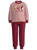 Kinder - Bündchen-Pyjama aus 100% Baumwolle in Rot, Motiv aus Serie Toddlers Outdoor von CALIDA