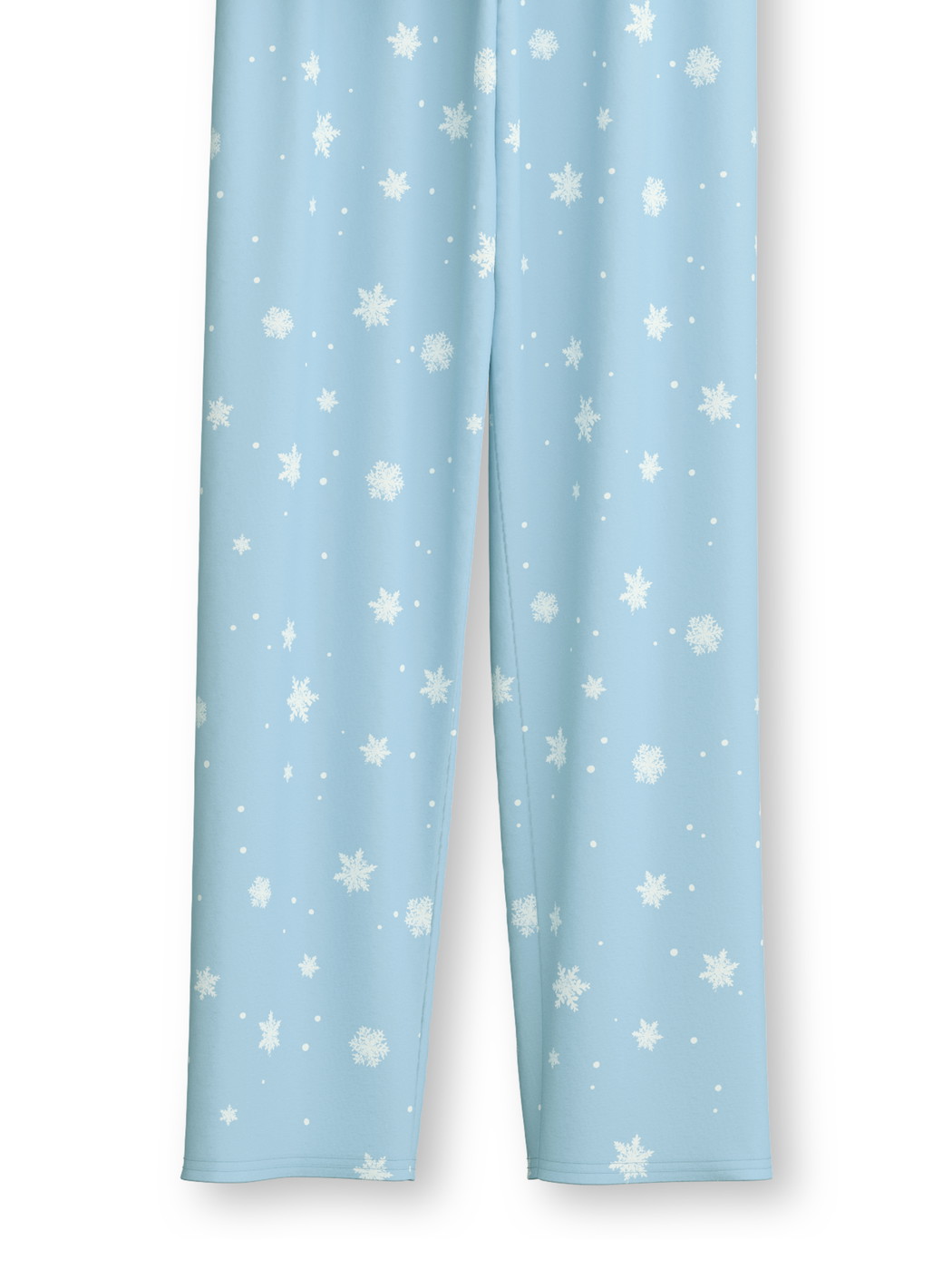 Kids - Pyjamas, long made of 100% Cotton in Blue, Patterned, from the Kids Snowflakes series by CALIDA, Front view, White background
