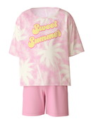 Kinder - Kurz-Pyjama aus 100% Baumwolle in Rosa, Motiv aus Serie Kids Palms von CALIDA