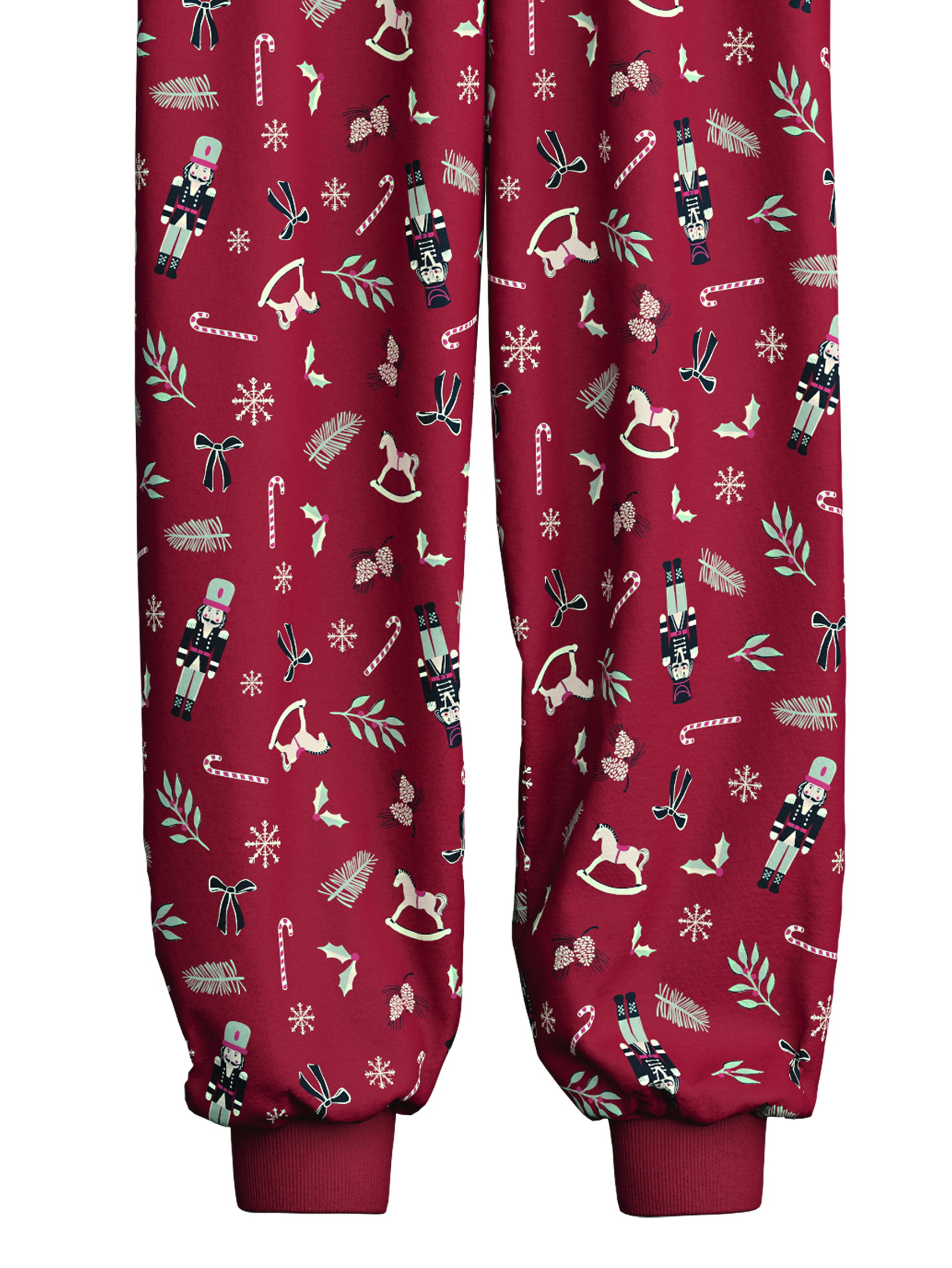 Kinder - Bündchen-Pyjama aus 100% Baumwolle in Rot, Gemustert aus Serie Family & Friends von CALIDA, Vorderansicht, Weißer Hintergrund