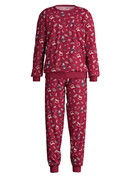 Kinder - Bündchen-Pyjama aus 100% Baumwolle in Rot, Gemustert aus Serie Family & Friends von CALIDA