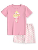 Multipack Kinder - Kurz-Pyjama aus 100% Baumwolle in Rosa, Motiv aus Serie Toddlers Soft Ice von CALIDA