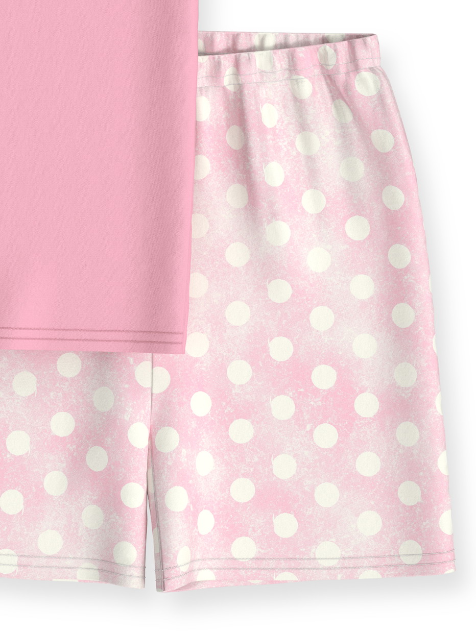 Kinder - Kurz-Pyjama aus 100% Baumwolle in Rosa, Motiv aus Serie Toddlers Soft Ice von CALIDA