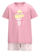 Kinder - Kurz-Pyjama aus 100% Baumwolle in Rosa, Motiv aus Serie Toddlers Soft Ice von CALIDA