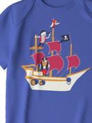 Figli - Pigiama corto in 100% cotone di colore Viola, Motivo, della serie Toddlers Pirates di CALIDA