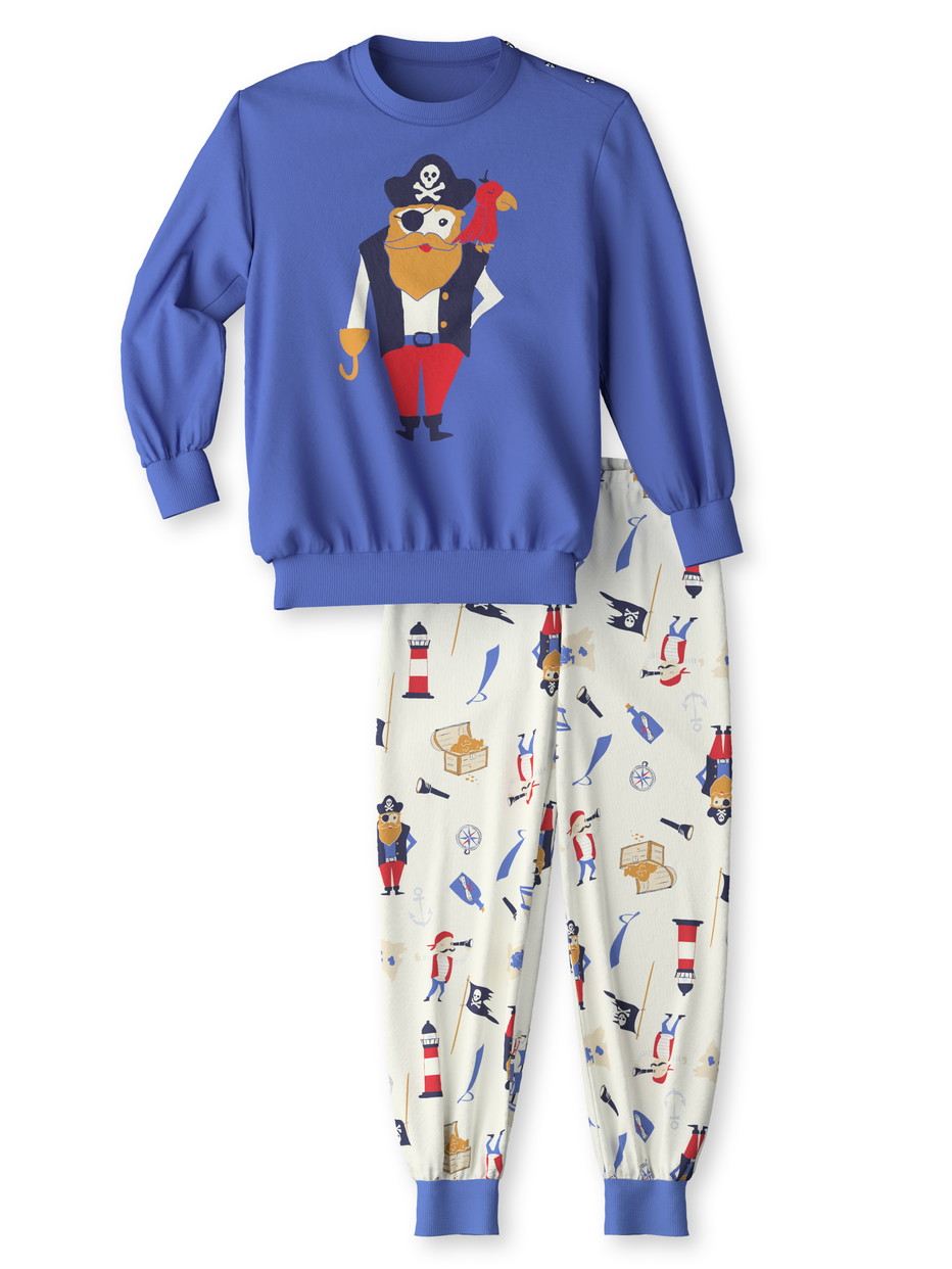 Multipack Figli - Pigiama con polsini in 100% cotone di colore Viola, Motivo, della serie Toddlers Pirates di CALIDA