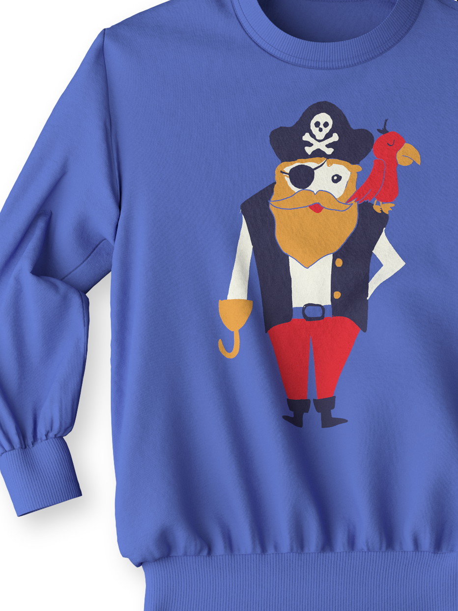 Figli - Pigiama con polsini in 100% cotone di colore Viola, Motivo, della serie Toddlers Pirates di CALIDA
