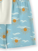 Kinder - Kurz-Pyjama aus 100% Baumwolle in Blau, Motiv aus Serie Kids Sun von CALIDA