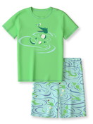 Multipack Enfant - Pyjama court en 100% coton de couleur Vert, Motif, de la série Toddlers Crocodile de CALIDA