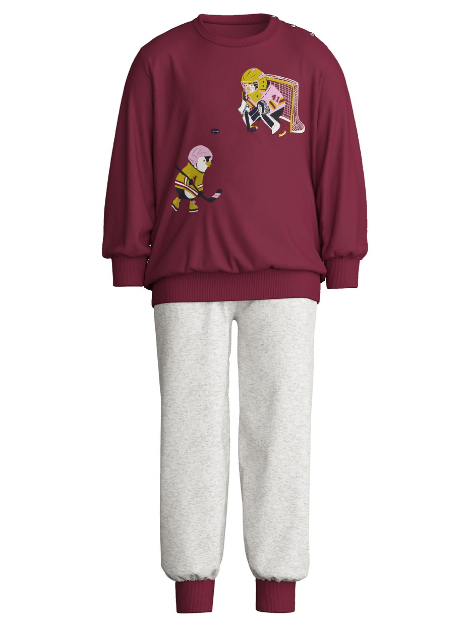 Figli - Pigiama con polsini in 100% cotone di colore Rosso, , della serie Toddlers Sports di CALIDA