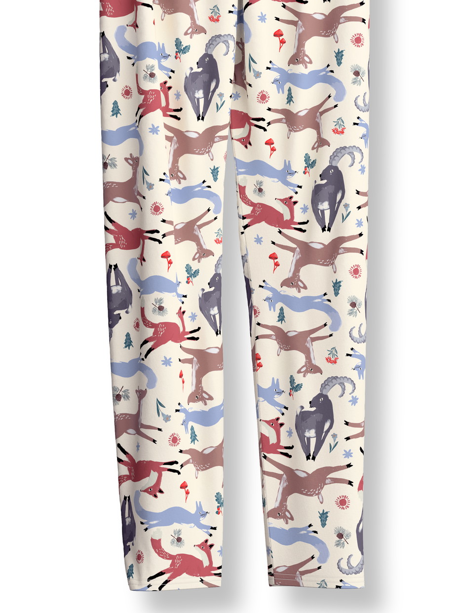 Figli - Pigiami, lunghi in 100% cotone di colore Blu, , della serie Kids Forest di CALIDA, Vista frontale, Sfondo bianco