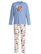 Figli - Pigiami, lunghi in 100% cotone di colore Blu, , della serie Kids Forest di CALIDA