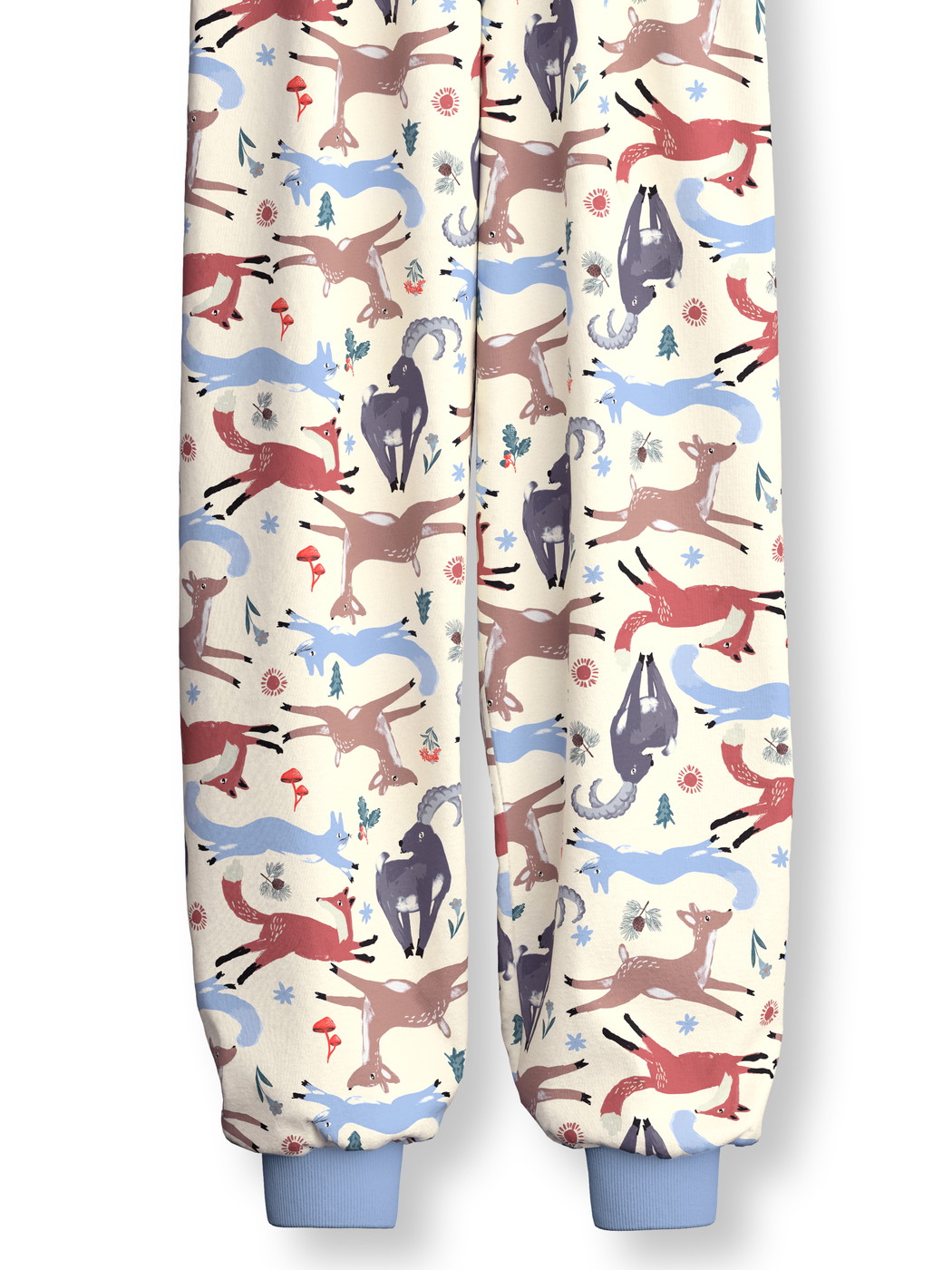 Figli - Pigiama con polsini in 100% cotone di colore Blu, , della serie Kids Forest di CALIDA, Vista frontale, Sfondo bianco