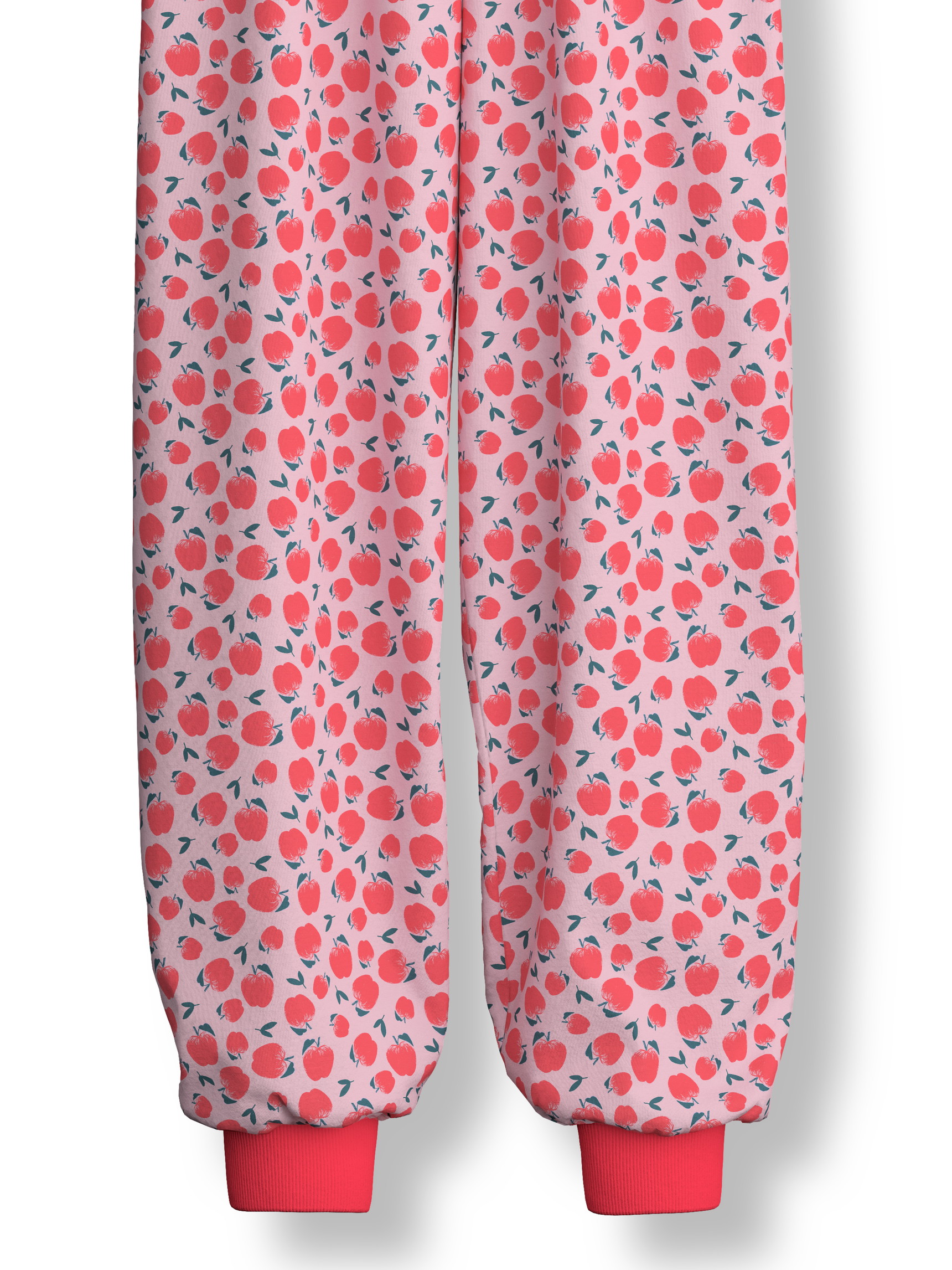 Figli - Pigiama con polsini in 100% cotone di colore Rosso, , della serie Kids Fruits di CALIDA, Vista frontale, Sfondo bianco