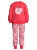 Kinder - Bündchen-Pyjama aus 100% Baumwolle in Rot, Motiv aus Serie Toddlers Fruits von CALIDA