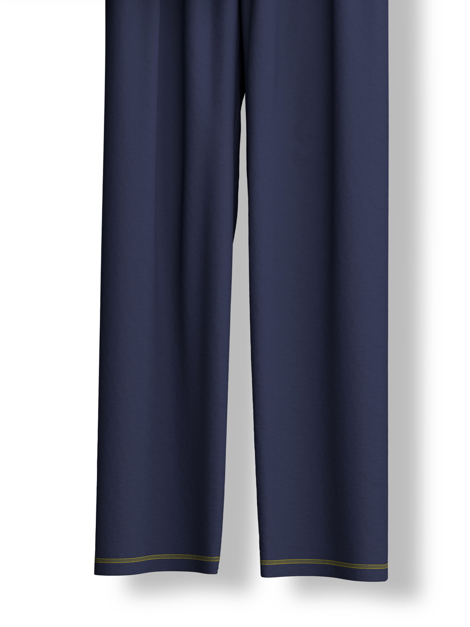 Kinder - Pyjama, lang aus 100% Baumwolle in Blau, Motiv aus Serie Kids Game von CALIDA, Vorderansicht, Weißer Hintergrund