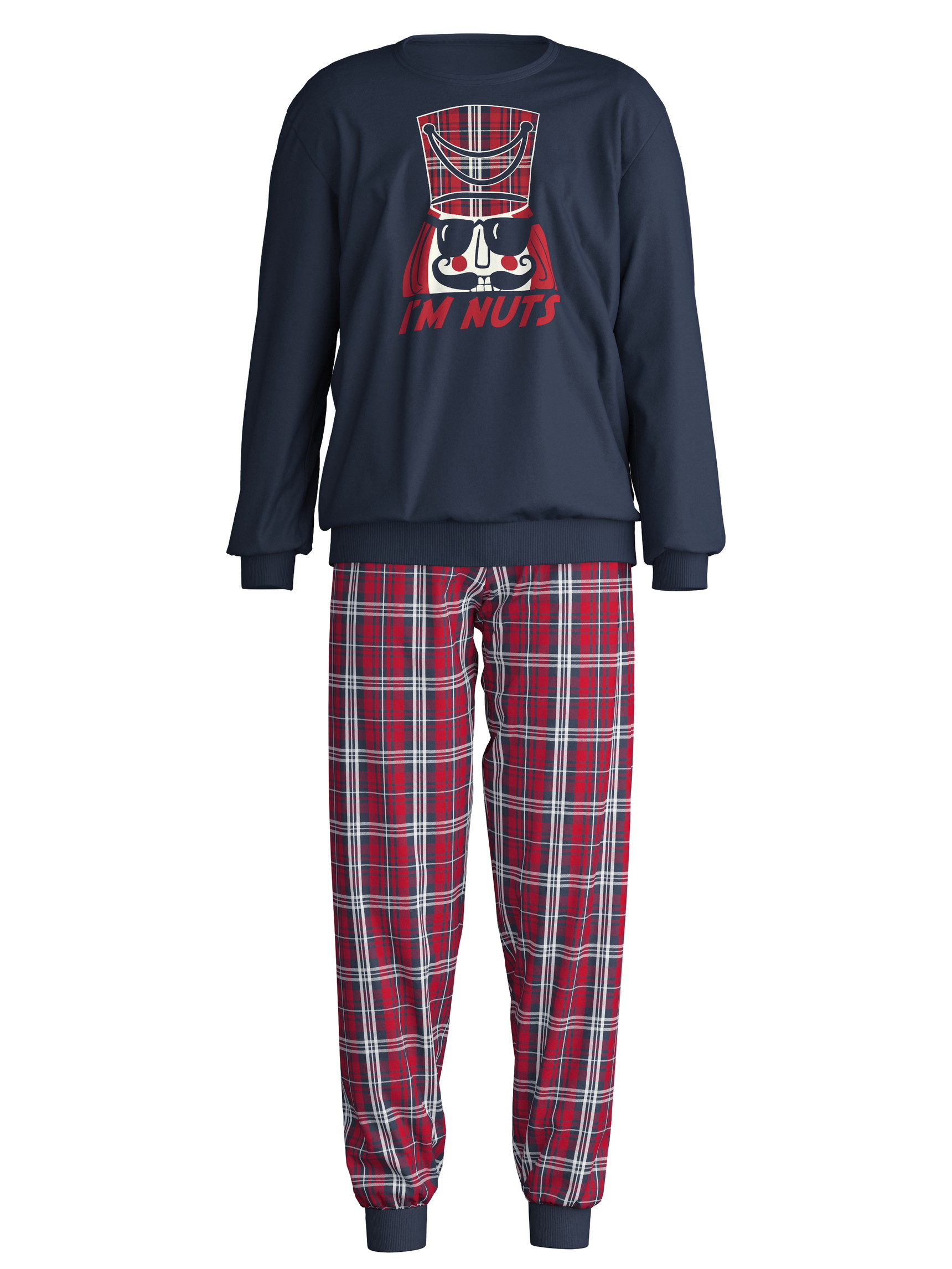 Kinder - Bündchen-Pyjama aus 100% Baumwolle in Blau, Gemustert aus Serie Family & Friends von CALIDA