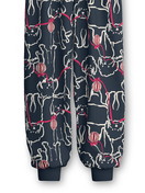Kinder - Bündchen-Pyjama aus 100% Baumwolle in Schwarz,  aus Serie Family & Friends von CALIDA, Vorderansicht, Weißer Hintergrund