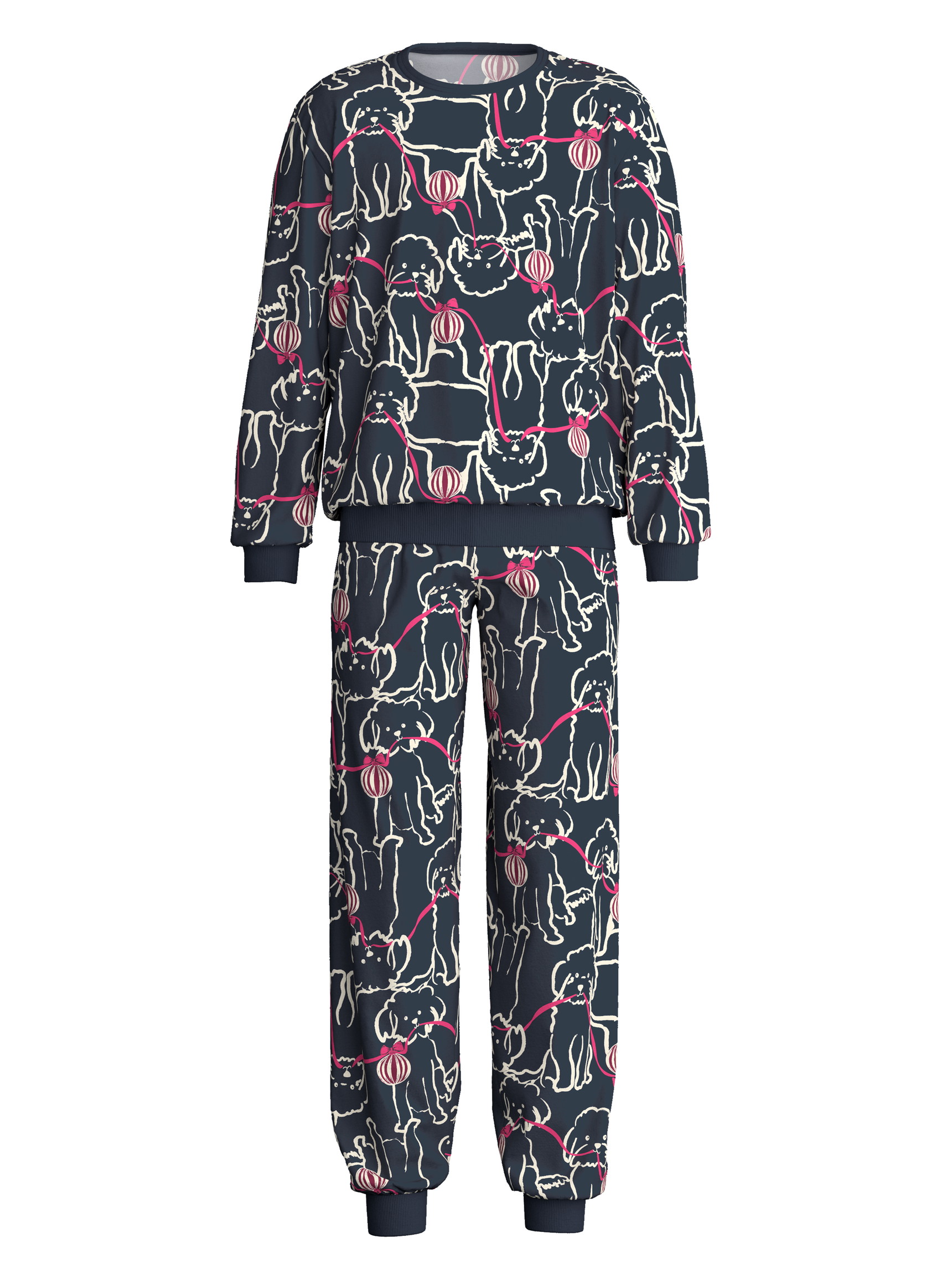 Kinder - Bündchen-Pyjama aus 100% Baumwolle in Schwarz,  aus Serie Family & Friends von CALIDA