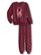 Figli - Pigiama con polsini in 100% cotone di colore Rosso, , della serie Family & Friends di CALIDA, Vista frontale, Sfondo bianco