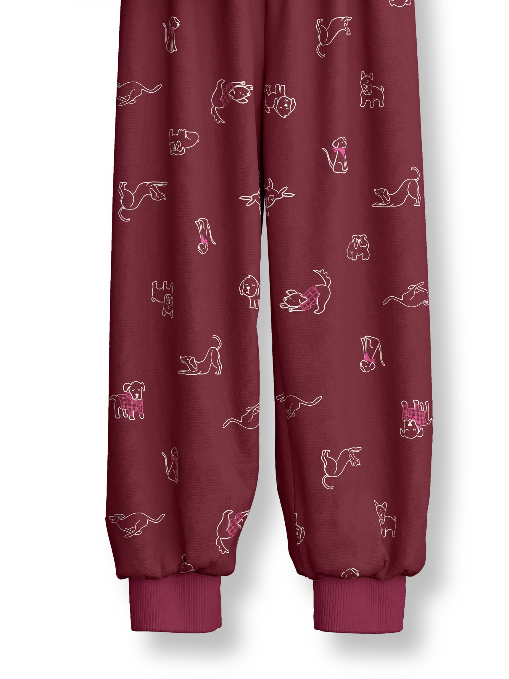Kinder - Bündchen-Pyjama aus 100% Baumwolle in Rot,  aus Serie Family & Friends von CALIDA, Vorderansicht, Weißer Hintergrund