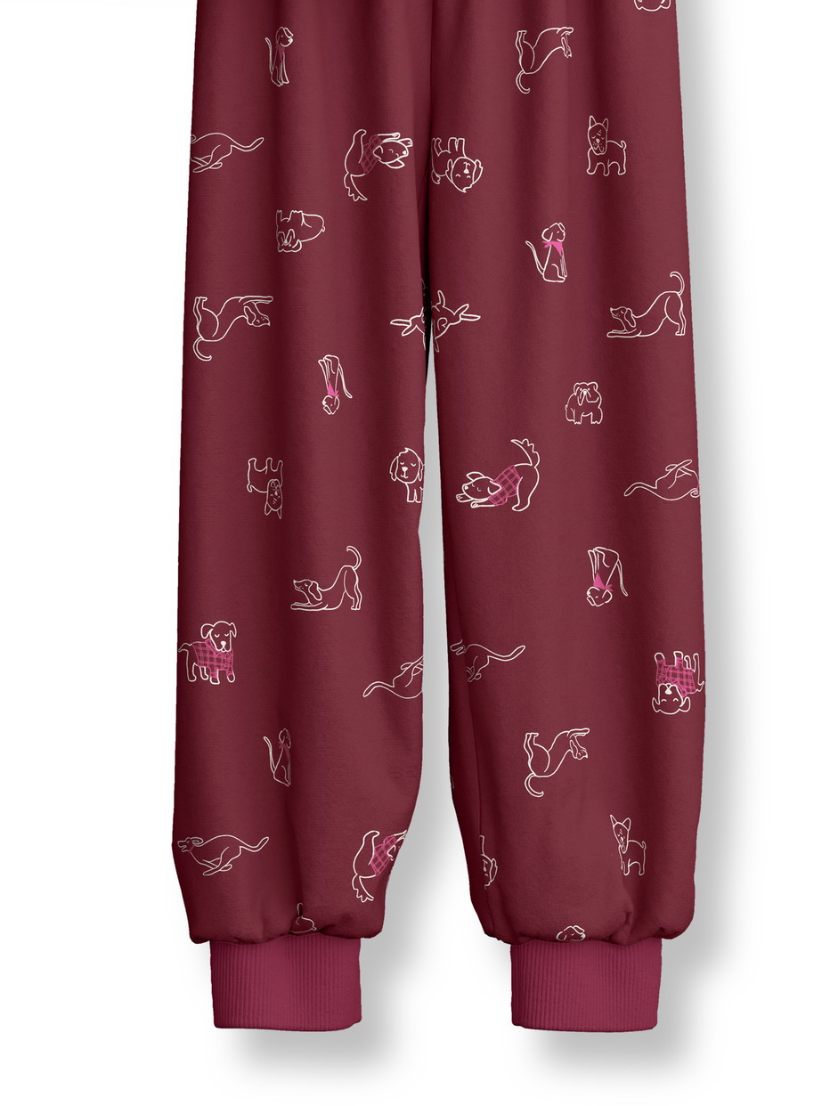 Kinder - Bündchen-Pyjama aus 100% Baumwolle in Rot,  aus Serie Family & Friends von CALIDA, Vorderansicht, Weißer Hintergrund