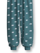 Enfant - Pyjama avec bords élastiques en 100% coton de couleur Vert, Motif, de la série Family & Friends de CALIDA, Vue de face, Fond blanc