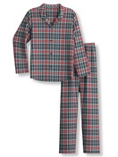 Kinder - Pyjama, lang aus 100% Baumwolle in Blau,  aus Serie Family & Friends von CALIDA, Vorderansicht, Weißer Hintergrund