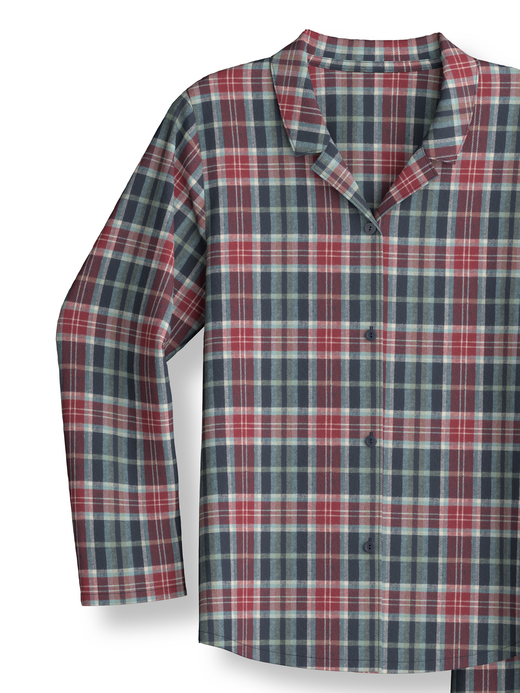 Kinder - Pyjama, lang aus 100% Baumwolle in Blau,  aus Serie Family & Friends von CALIDA, Vorderansicht, Weißer Hintergrund