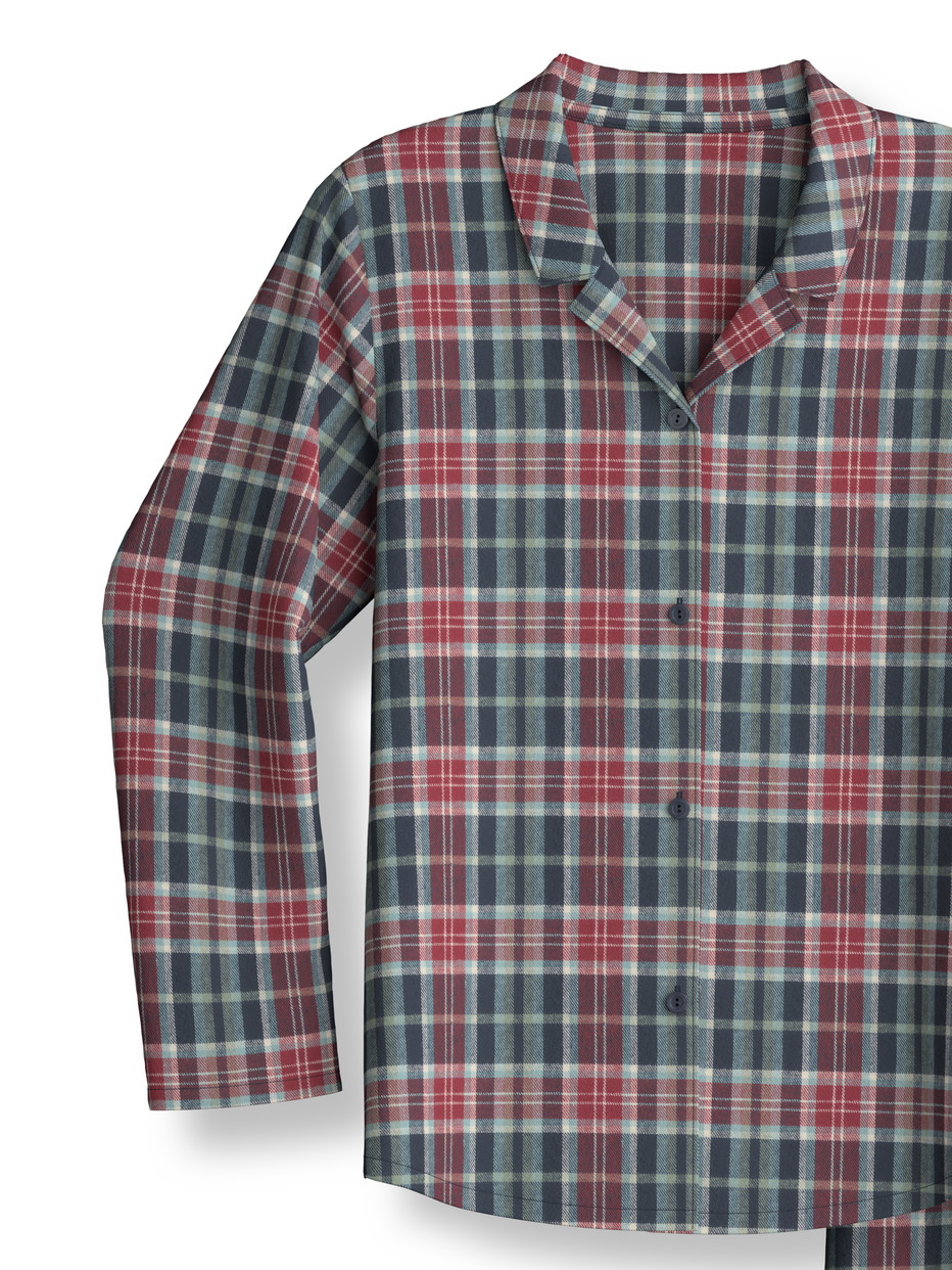Kinder - Pyjama, lang aus 100% Baumwolle in Blau,  aus Serie Family & Friends von CALIDA, Vorderansicht, Weißer Hintergrund