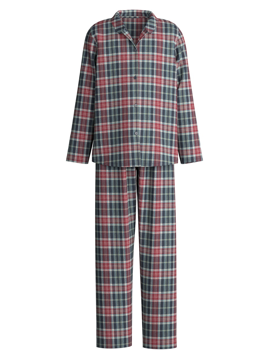 Kinder - Pyjama, lang aus 100% Baumwolle in Blau,  aus Serie Family & Friends von CALIDA, Vorderansicht, Weißer Hintergrund