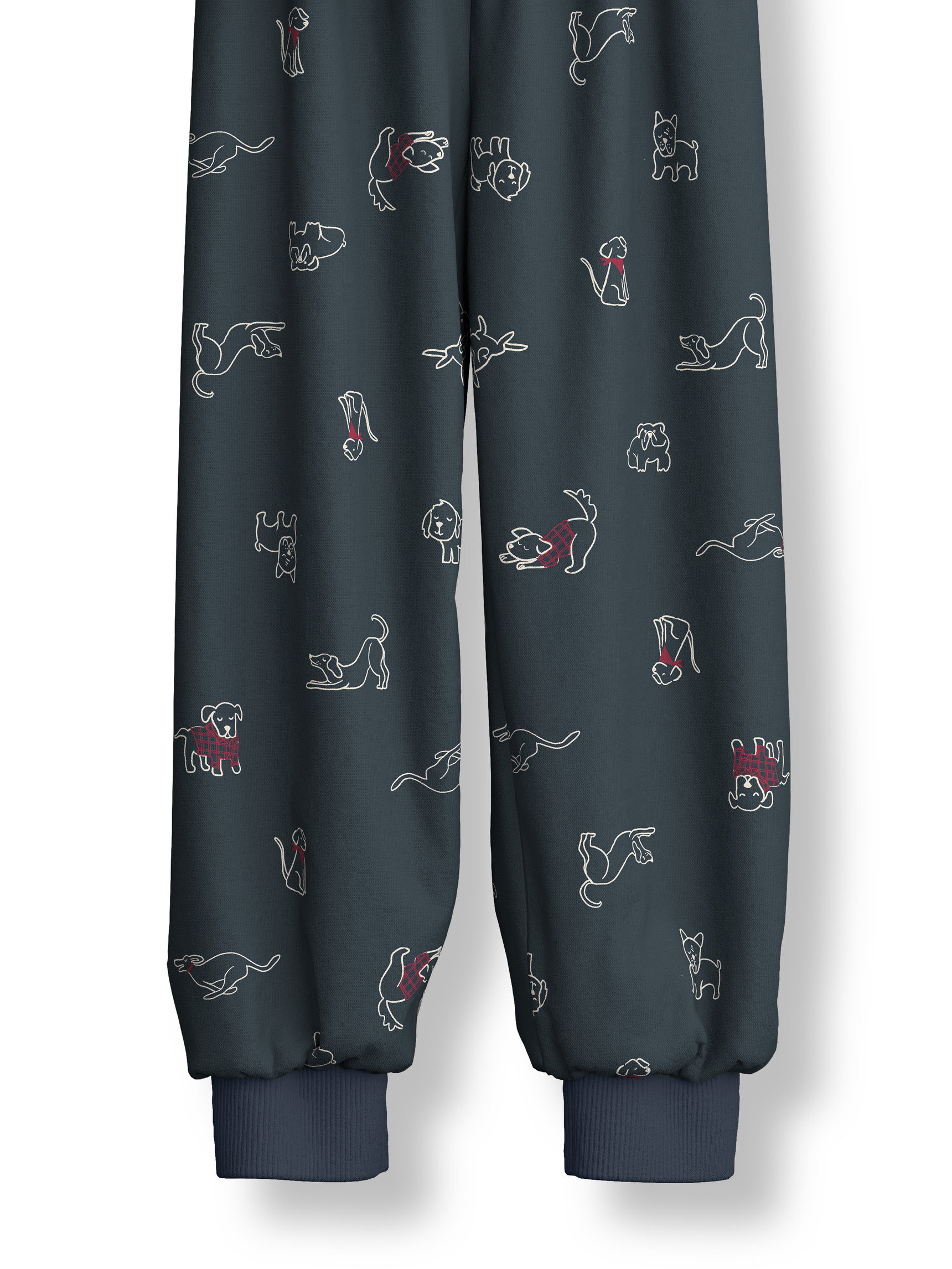 Kinder - Bündchen-Pyjama aus 100% Baumwolle in Grau,  aus Serie Family & Friends von CALIDA, Vorderansicht, Weißer Hintergrund