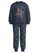 Kinder - Bündchen-Pyjama aus 100% Baumwolle in Grau,  aus Serie Family & Friends von CALIDA