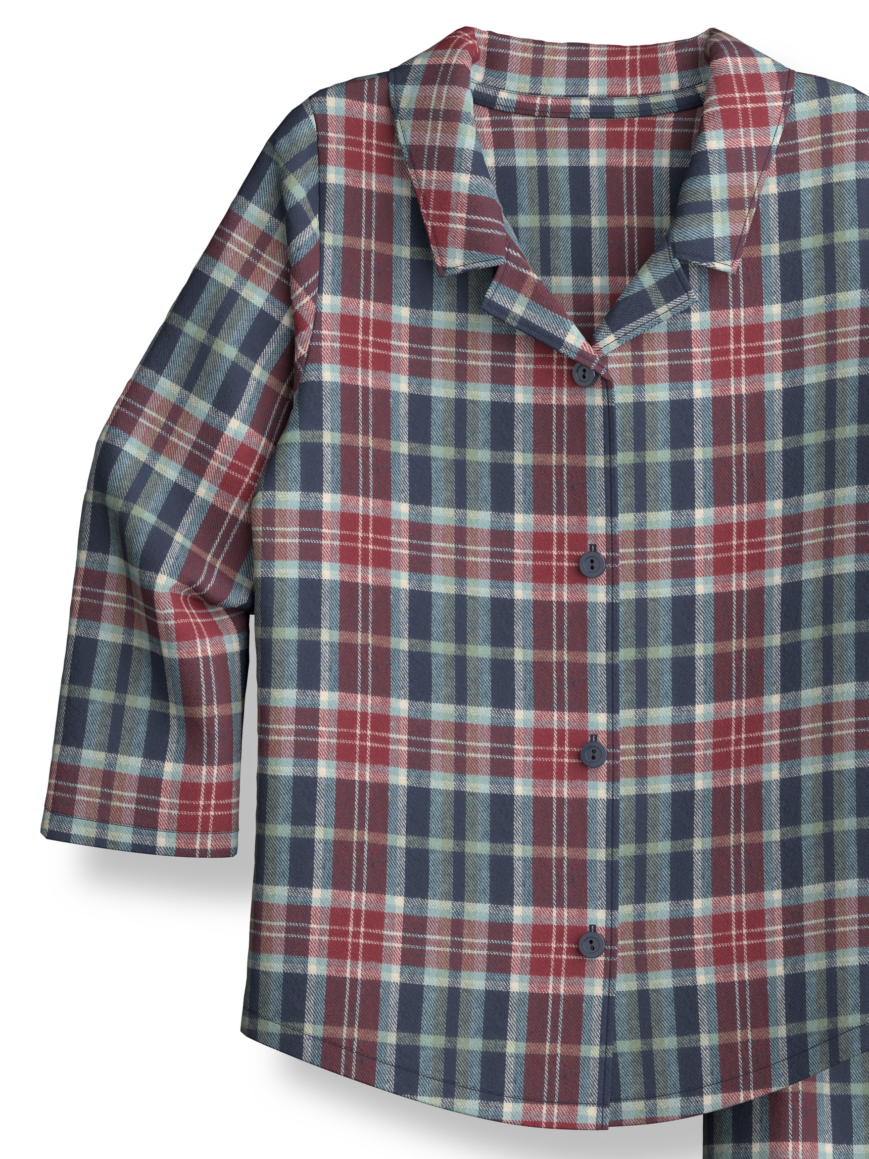 Kinder - Pyjama, lang aus 100% Baumwolle in Blau,  aus Serie Family & Friends von CALIDA, Vorderansicht, Weißer Hintergrund