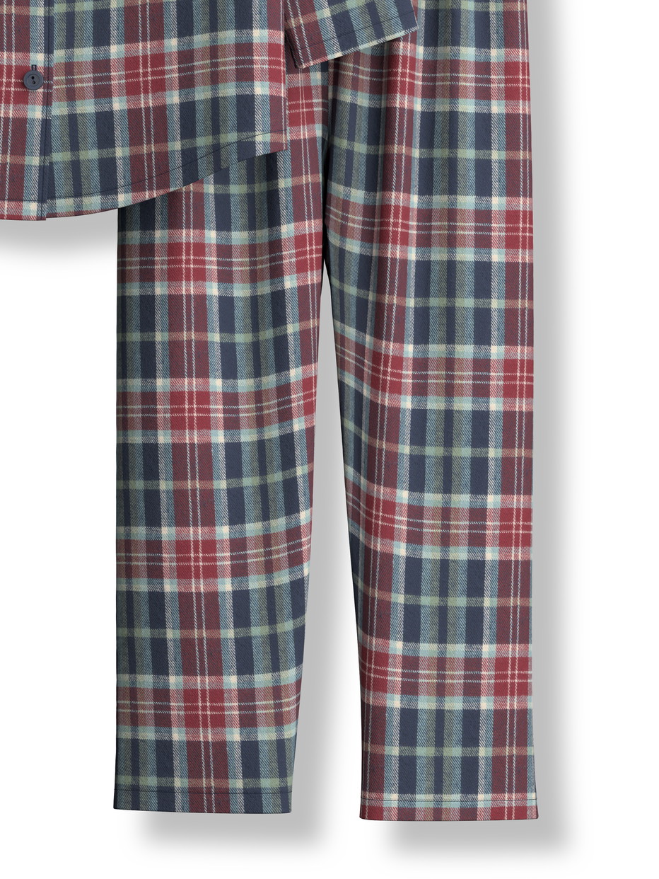 Kinder - Pyjama, lang aus 100% Baumwolle in Blau,  aus Serie Family & Friends von CALIDA, Vorderansicht, Weißer Hintergrund