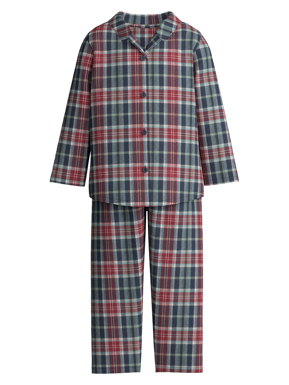 Kinder - Pyjama, lang aus 100% Baumwolle in Blau,  aus Serie Family & Friends von CALIDA
