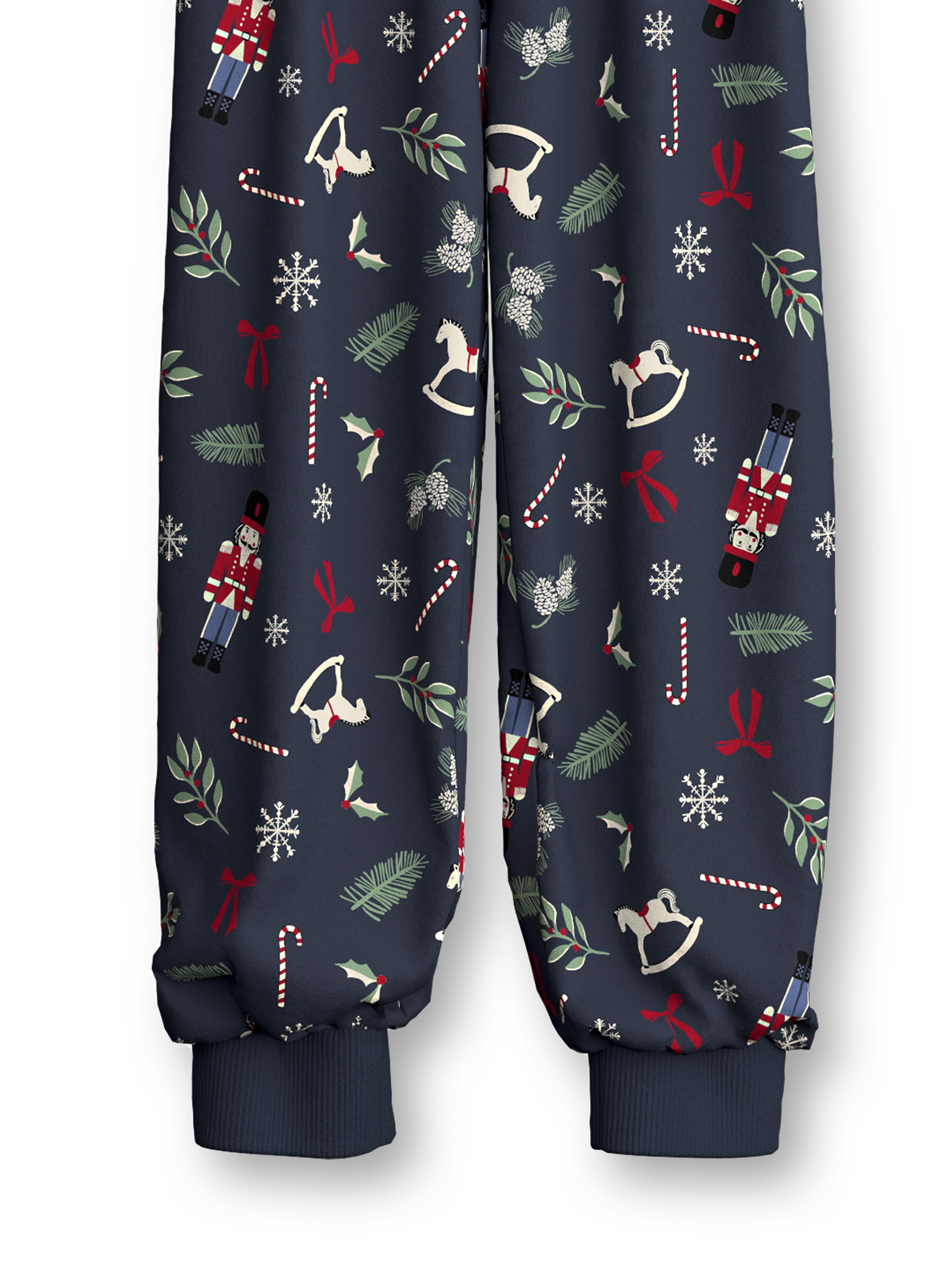 Kinder - Bündchen-Pyjama aus 100% Baumwolle in Blau, Motiv aus Serie Family & Friends von CALIDA, Detail