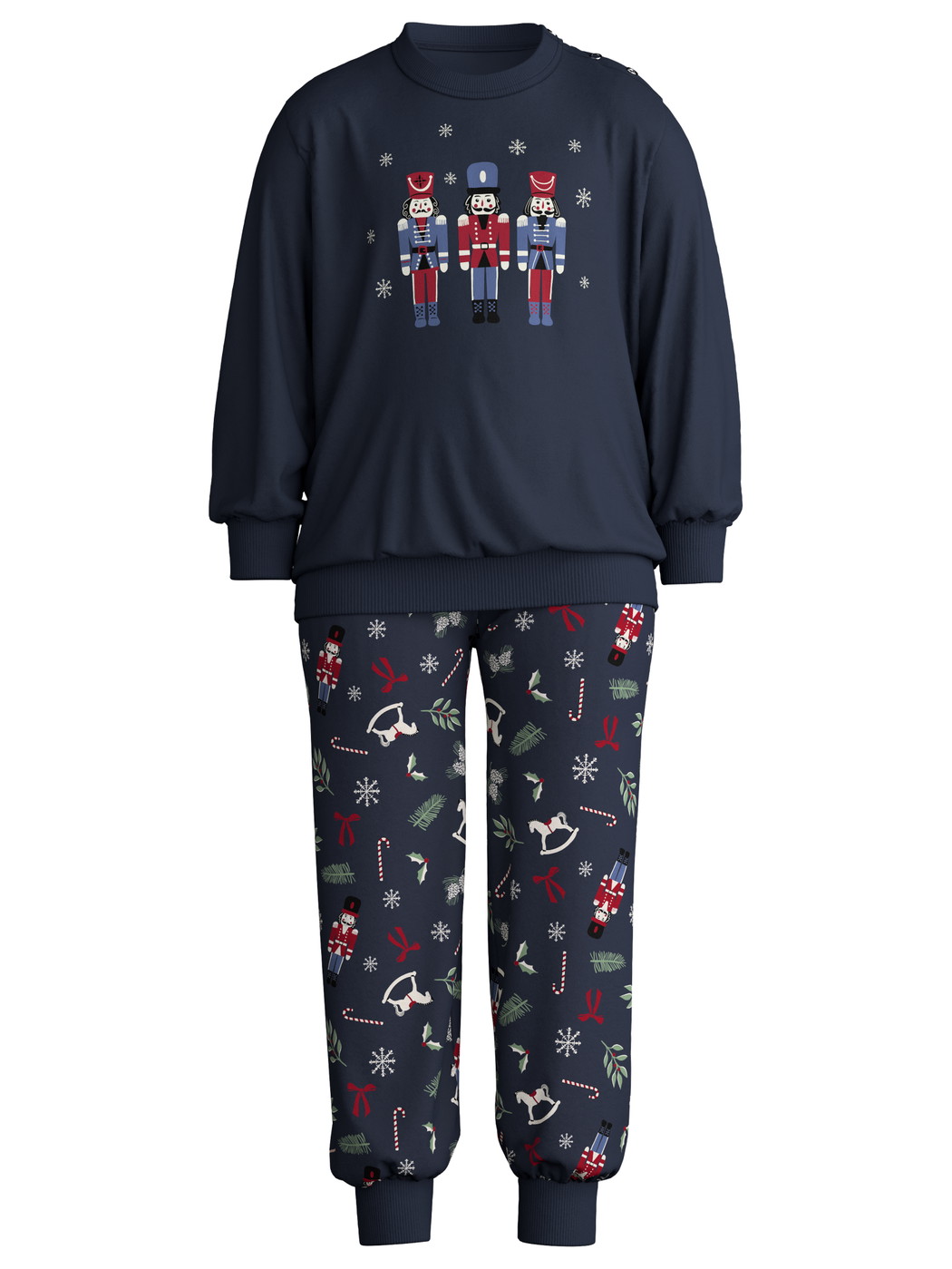Kinder - Bündchen-Pyjama aus 100% Baumwolle in Blau, Motiv aus Serie Family & Friends von CALIDA