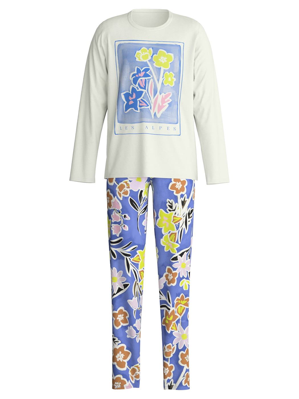 Kids - Pyjamas, long made of 100% Cotton in Purple, , from the Kids Flowers series by CALIDA